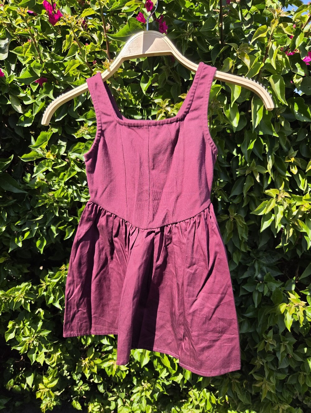 Viral Weekend Academy Girls Corset Dress XS 4-5 Dark Cherry Sleeveless